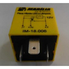 RELE DE PISCA HIBRIDO 12V. LAMPADA LED 3 TERMINAIS